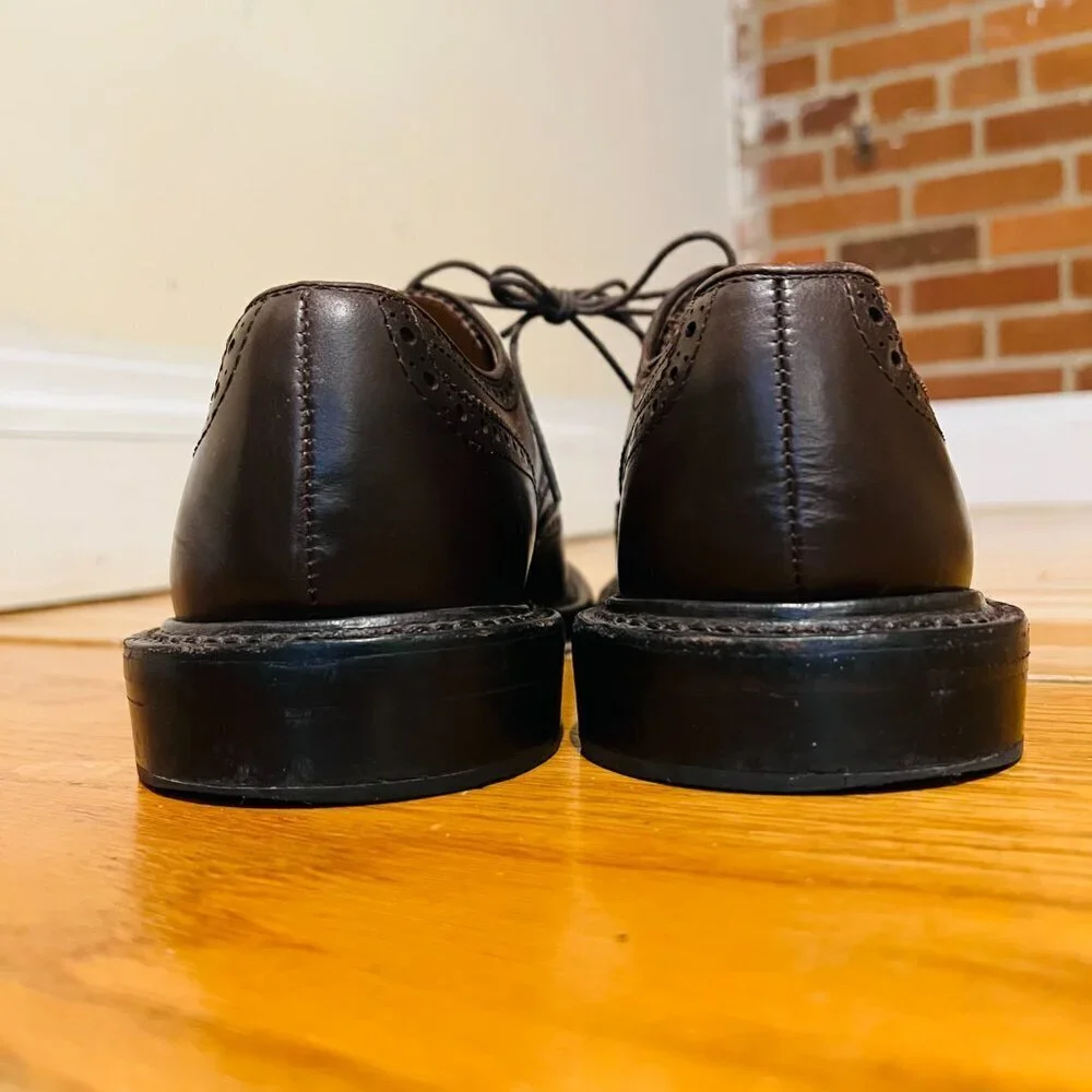J. Crew Ludlow Wingtip Brown Leather Oxford Dress Shoes Brogue Men's Size 9.5